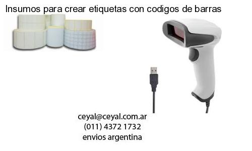 Insumos para crear etiquetas con codigos de barras