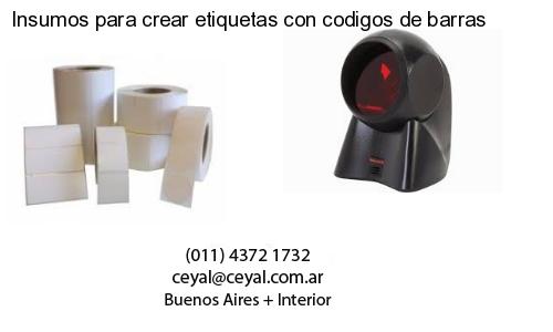 Insumos para crear etiquetas con codigos de barras