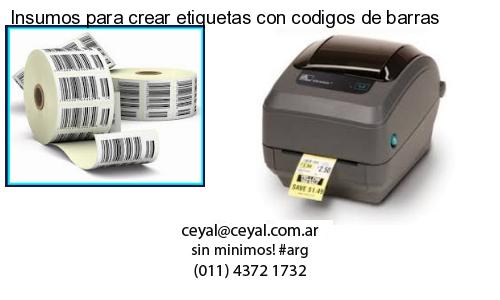 Insumos para crear etiquetas con codigos de barras