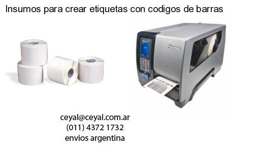 Insumos para crear etiquetas con codigos de barras