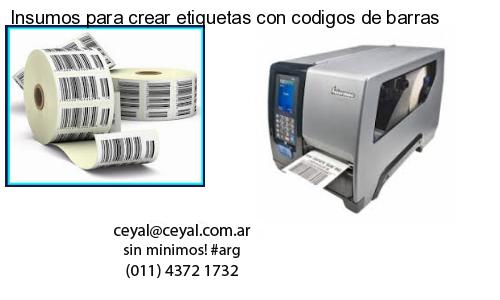 Insumos para crear etiquetas con codigos de barras