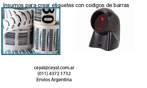 Insumos para crear etiquetas con codigos de barras