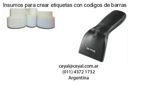 Insumos para crear etiquetas con codigos de barras