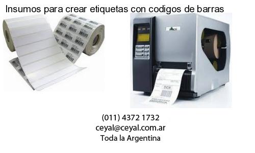 Insumos para crear etiquetas con codigos de barras