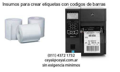 Insumos para crear etiquetas con codigos de barras