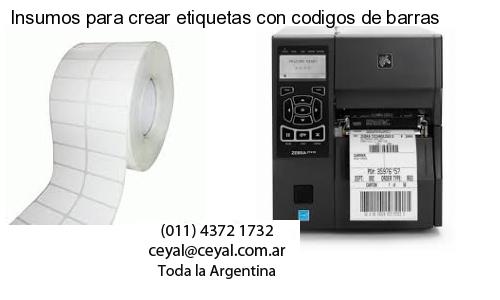 Insumos para crear etiquetas con codigos de barras