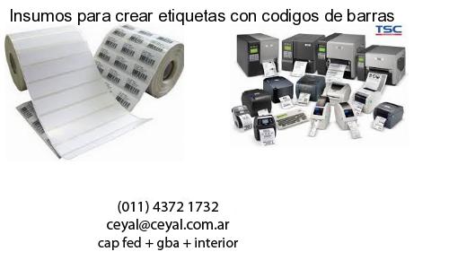 Insumos para crear etiquetas con codigos de barras