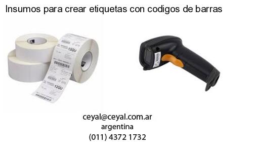 Insumos para crear etiquetas con codigos de barras