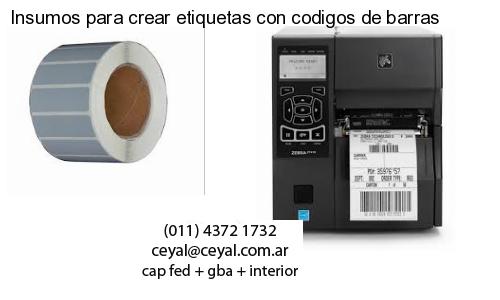 Insumos para crear etiquetas con codigos de barras