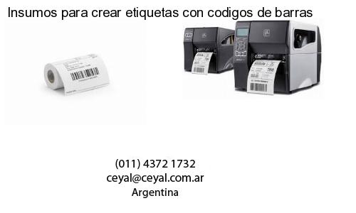 Insumos para crear etiquetas con codigos de barras