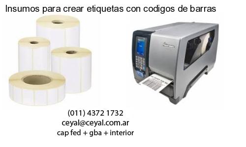 Insumos para crear etiquetas con codigos de barras