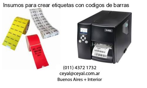 Insumos para crear etiquetas con codigos de barras
