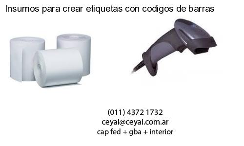Insumos para crear etiquetas con codigos de barras