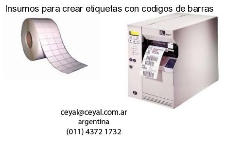 Insumos para crear etiquetas con codigos de barras