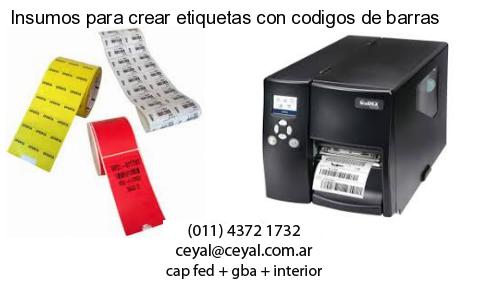 Insumos para crear etiquetas con codigos de barras