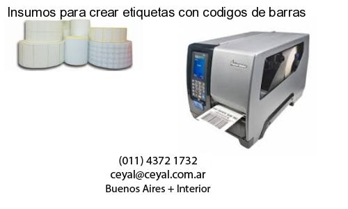 Insumos para crear etiquetas con codigos de barras