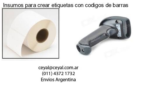 Insumos para crear etiquetas con codigos de barras