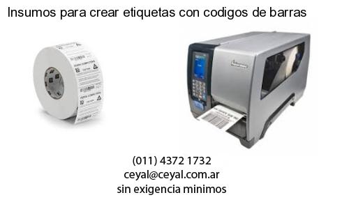 Insumos para crear etiquetas con codigos de barras