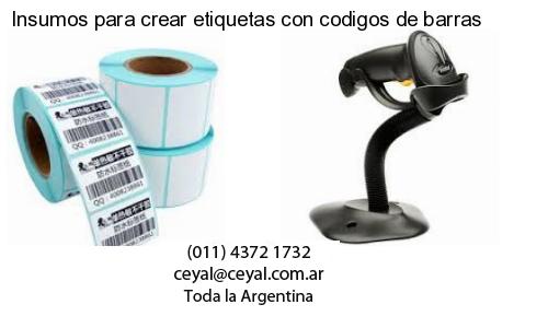 Insumos para crear etiquetas con codigos de barras