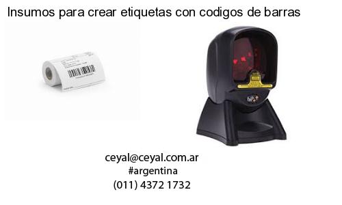 Insumos para crear etiquetas con codigos de barras