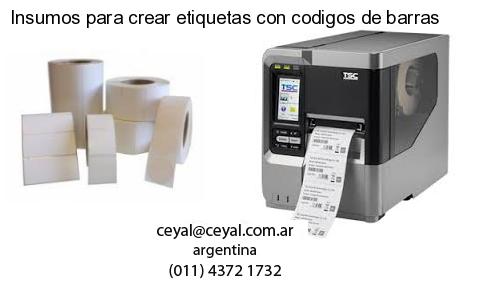 Insumos para crear etiquetas con codigos de barras