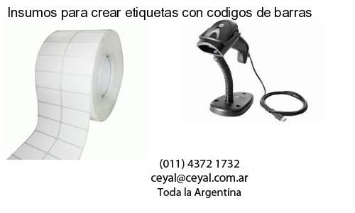 Insumos para crear etiquetas con codigos de barras