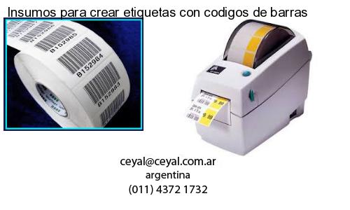 Insumos para crear etiquetas con codigos de barras