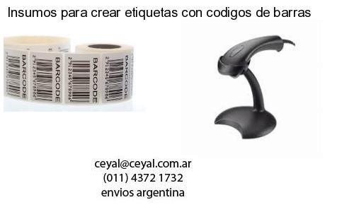 Insumos para crear etiquetas con codigos de barras