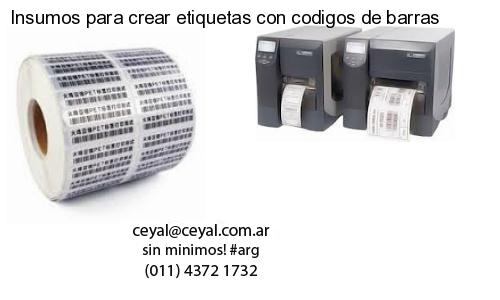 Insumos para crear etiquetas con codigos de barras