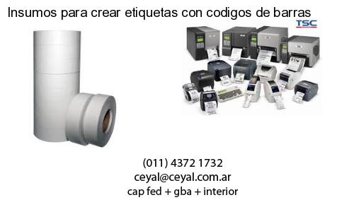 Insumos para crear etiquetas con codigos de barras