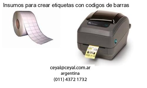 Insumos para crear etiquetas con codigos de barras