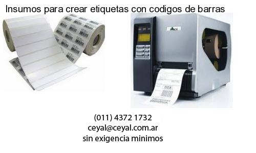 Insumos para crear etiquetas con codigos de barras