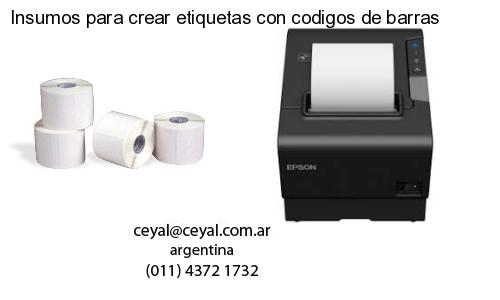 Insumos para crear etiquetas con codigos de barras