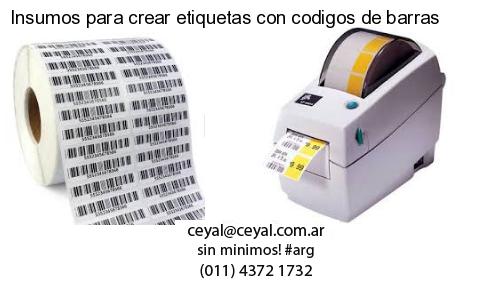 Insumos para crear etiquetas con codigos de barras