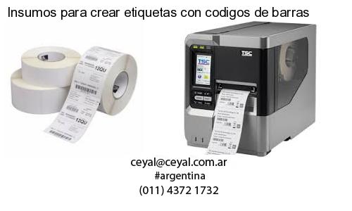 Insumos para crear etiquetas con codigos de barras