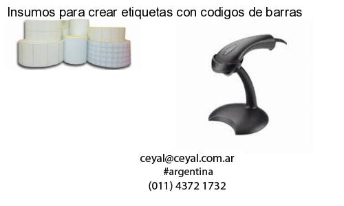 Insumos para crear etiquetas con codigos de barras