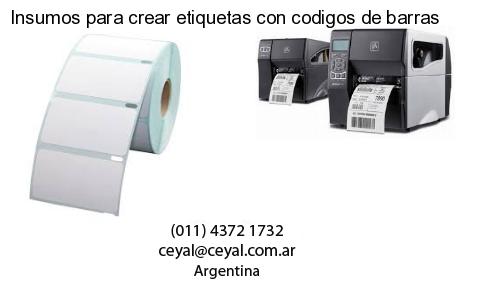 Insumos para crear etiquetas con codigos de barras