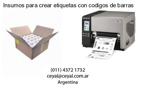 Insumos para crear etiquetas con codigos de barras