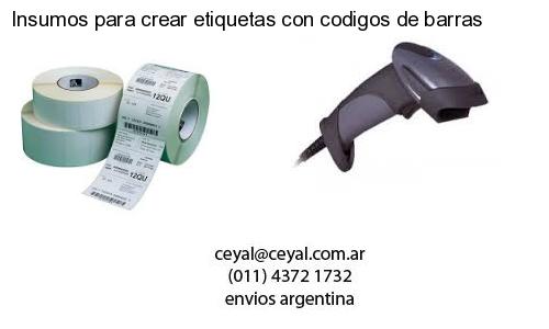 Insumos para crear etiquetas con codigos de barras
