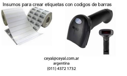 Insumos para crear etiquetas con codigos de barras