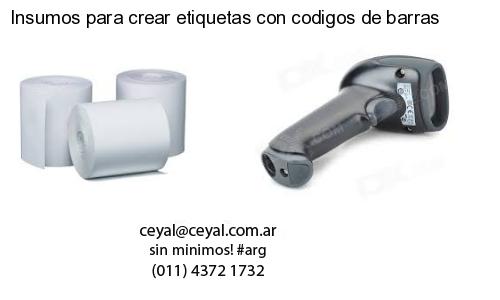 Insumos para crear etiquetas con codigos de barras