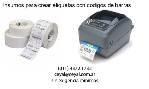 Insumos para crear etiquetas con codigos de barras