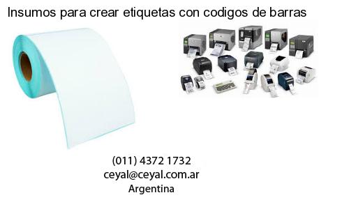 Insumos para crear etiquetas con codigos de barras