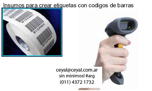 Insumos para crear etiquetas con codigos de barras
