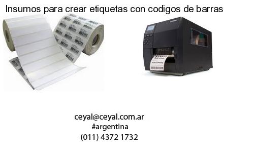 Insumos para crear etiquetas con codigos de barras