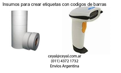 Insumos para crear etiquetas con codigos de barras