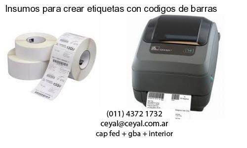 Insumos para crear etiquetas con codigos de barras