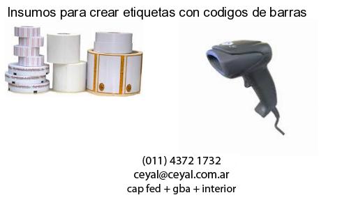 Insumos para crear etiquetas con codigos de barras