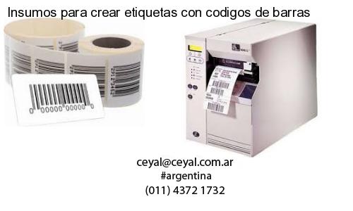 Insumos para crear etiquetas con codigos de barras