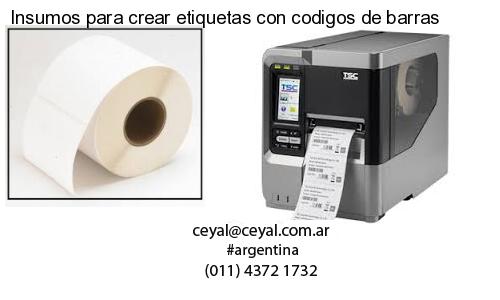 Insumos para crear etiquetas con codigos de barras